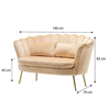 Zitbank Belle 2 zits Champagne velvet stof incl. 2 kussens 